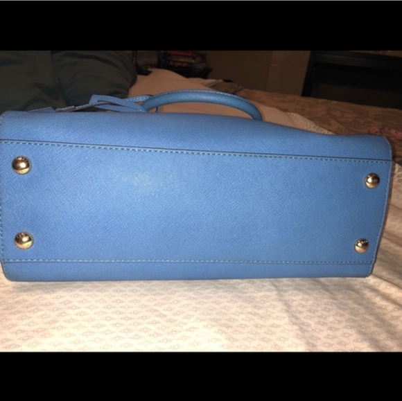 Michael Michael Kors Blue Saffiano Hamilton EUC - Picture 5 of 5